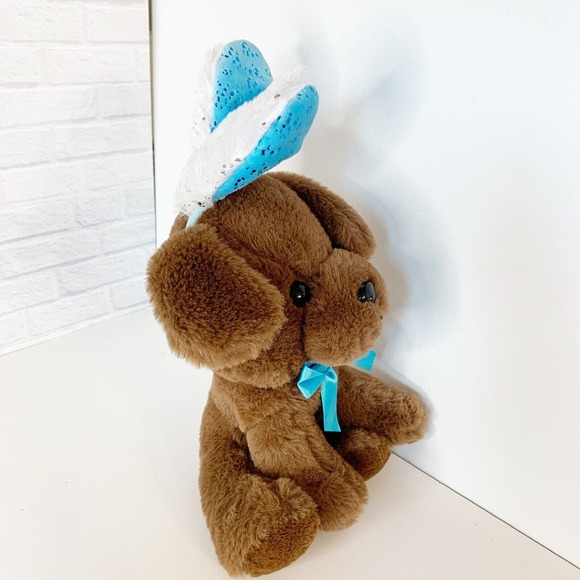Hug Me Brown Puppy Dog Plush In Bunny Ears Walgreens Sitting Soft Stuffed Animal - Picture 5 of 7